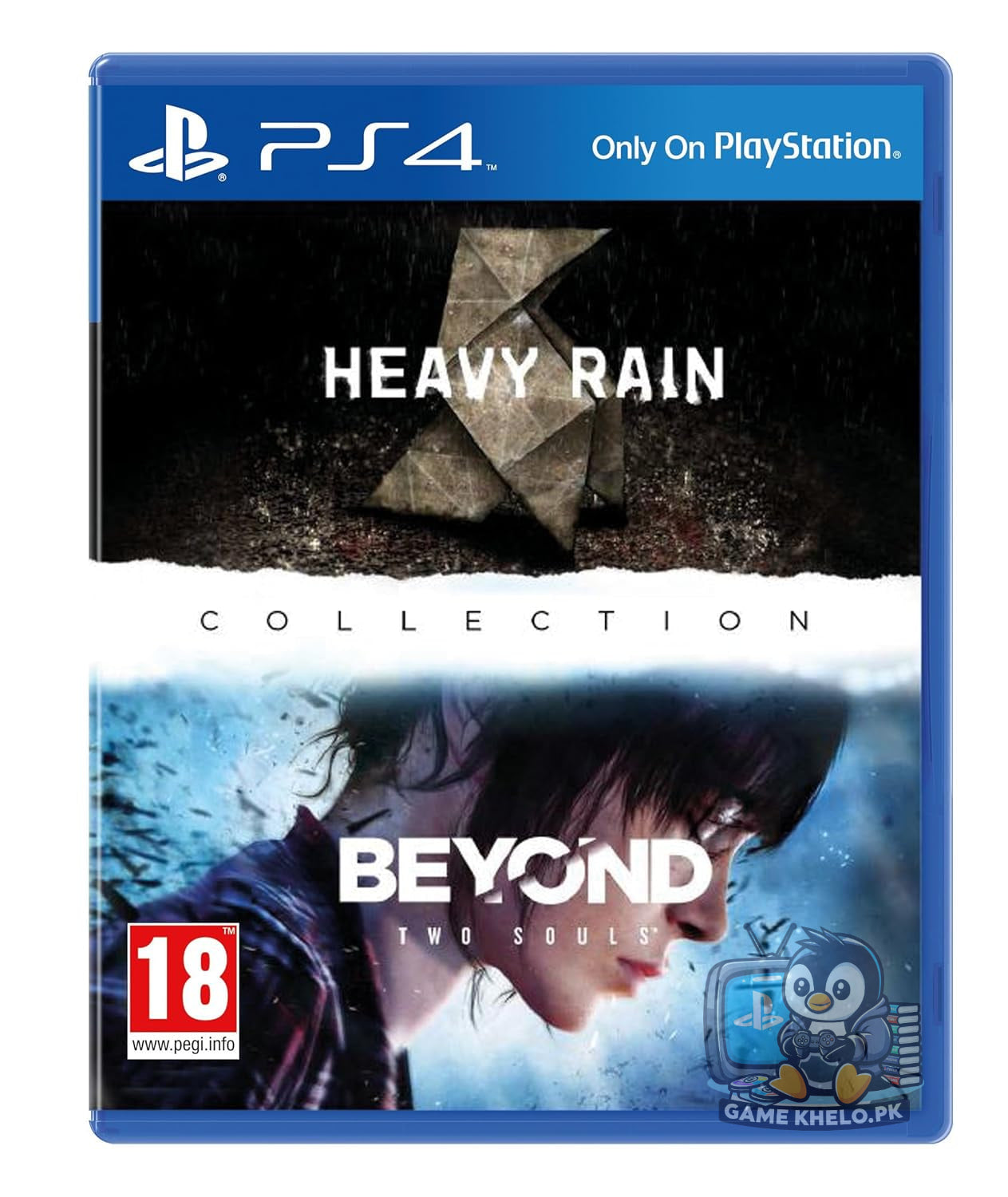 "GameKhelo Islamabad verified pre-owned Heavy Rain & Beyond Collection PS4 disc"