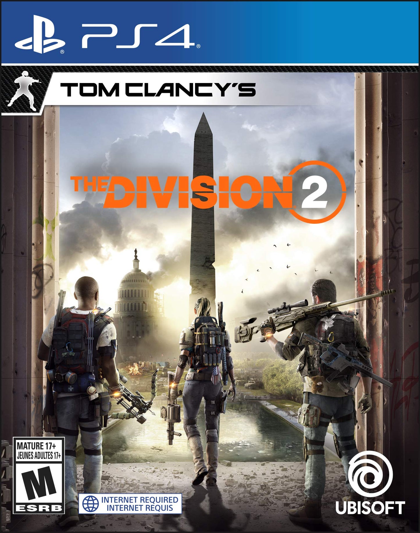 The Division 2 PS4 game cover featuring Washington DC