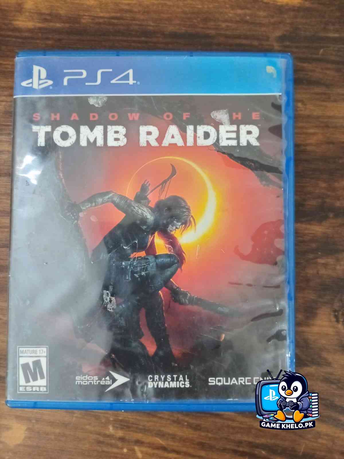 "Shadow of the Tomb Raider PS4 game disc and case - Used PlayStation game available at GameKhelo Islamabad Pakistan"2