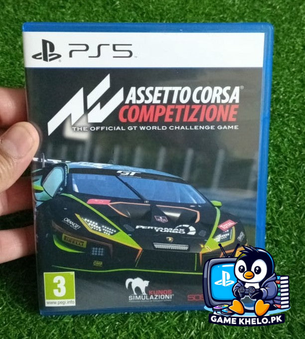 Clean, well-maintained Assetto Corsa Competizione PS5 game disc from GameKhelo