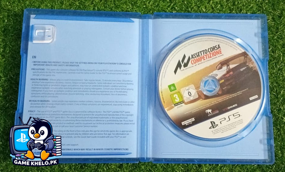 Clean, well-maintained Assetto Corsa Competizione PS5 game disc from GameKhelo