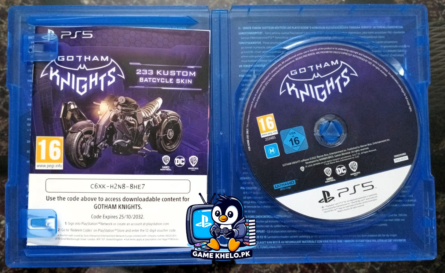 High quality used Gotham Knights PS5 game disc and case - GameKhelo Pakistan used PlayStation games 4