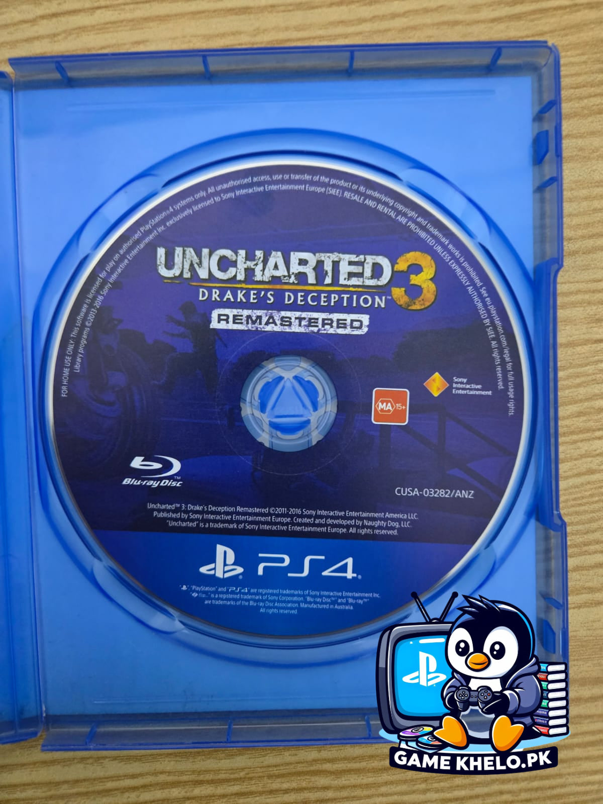 "Uncharted 3 PS4 game disc - Used PlayStation game in excellent condition from GameKhelo"