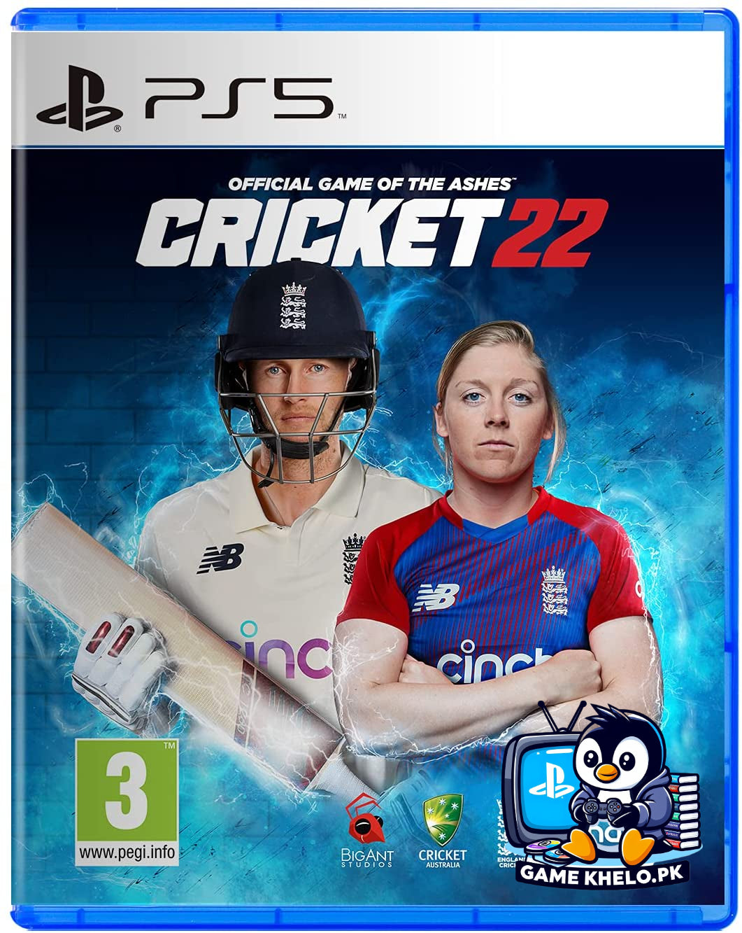 Used Cricket 22 PS5 game disc with 3-day warranty from GameKhelo