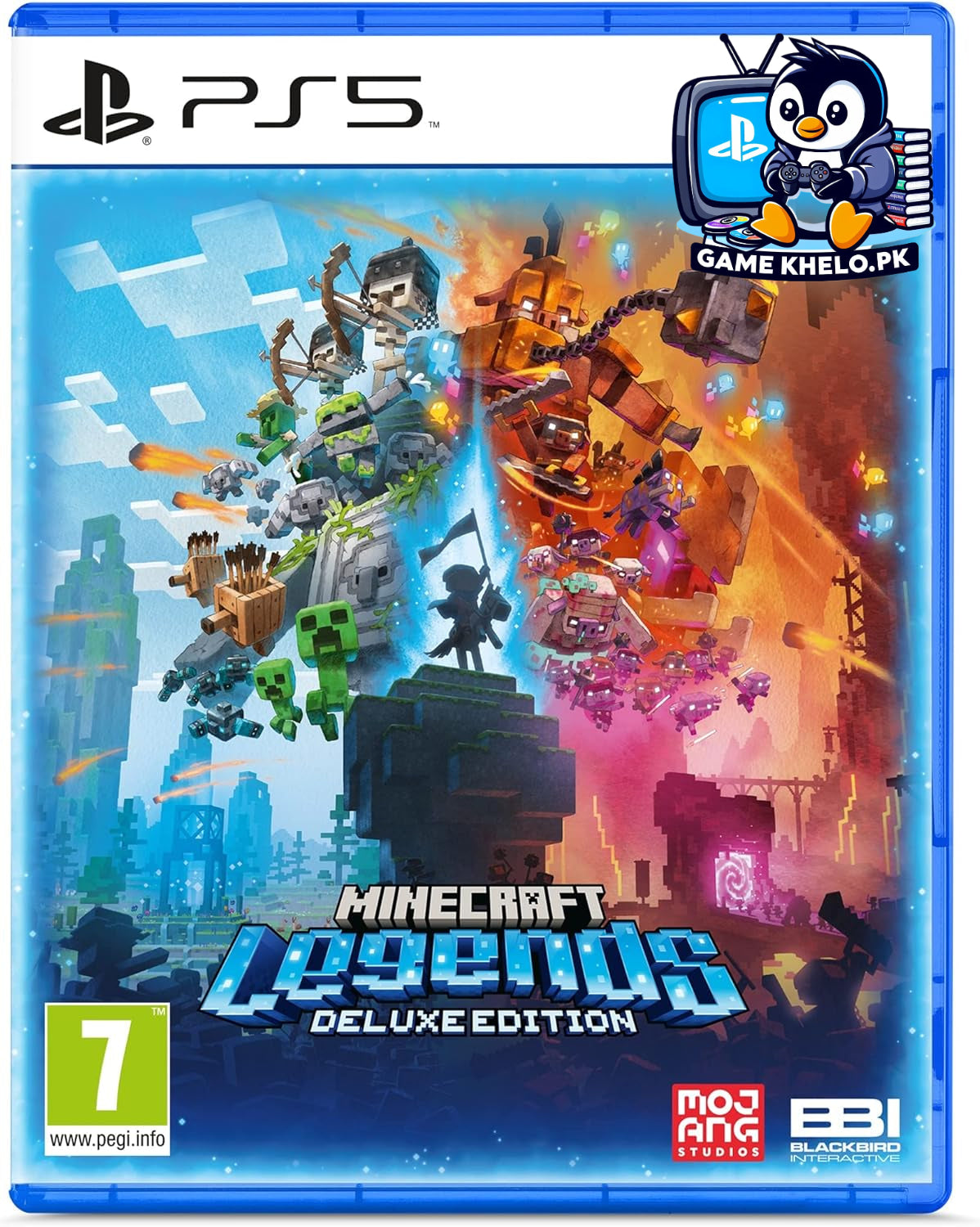 Used Minecraft Legends Deluxe Edition PS5 game case in excellent condition