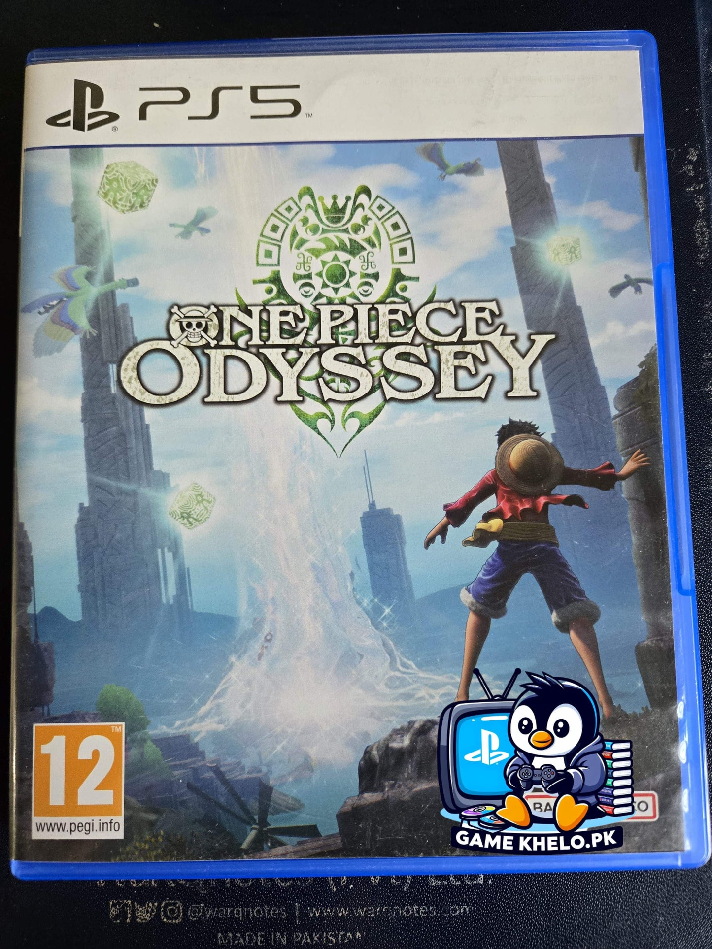Used One Piece Odyssey PlayStation 5 game packaging from GameKhelo with 3-day warranty