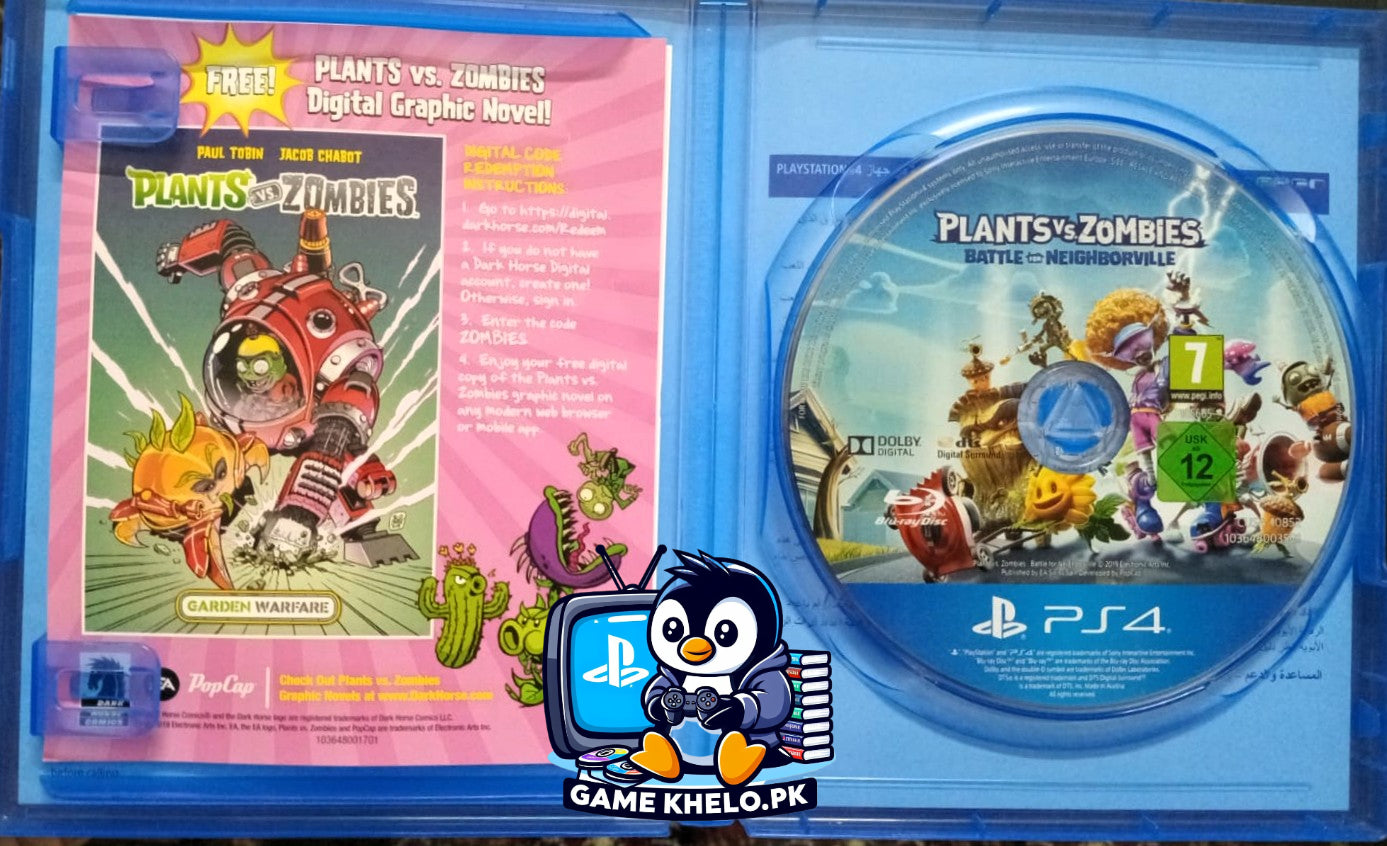 Used PS4 Plants vs Zombies Battle For Neighborville game case - authentic PlayStation 4 game with GameKhelo 3-day warranty Pakistan 4