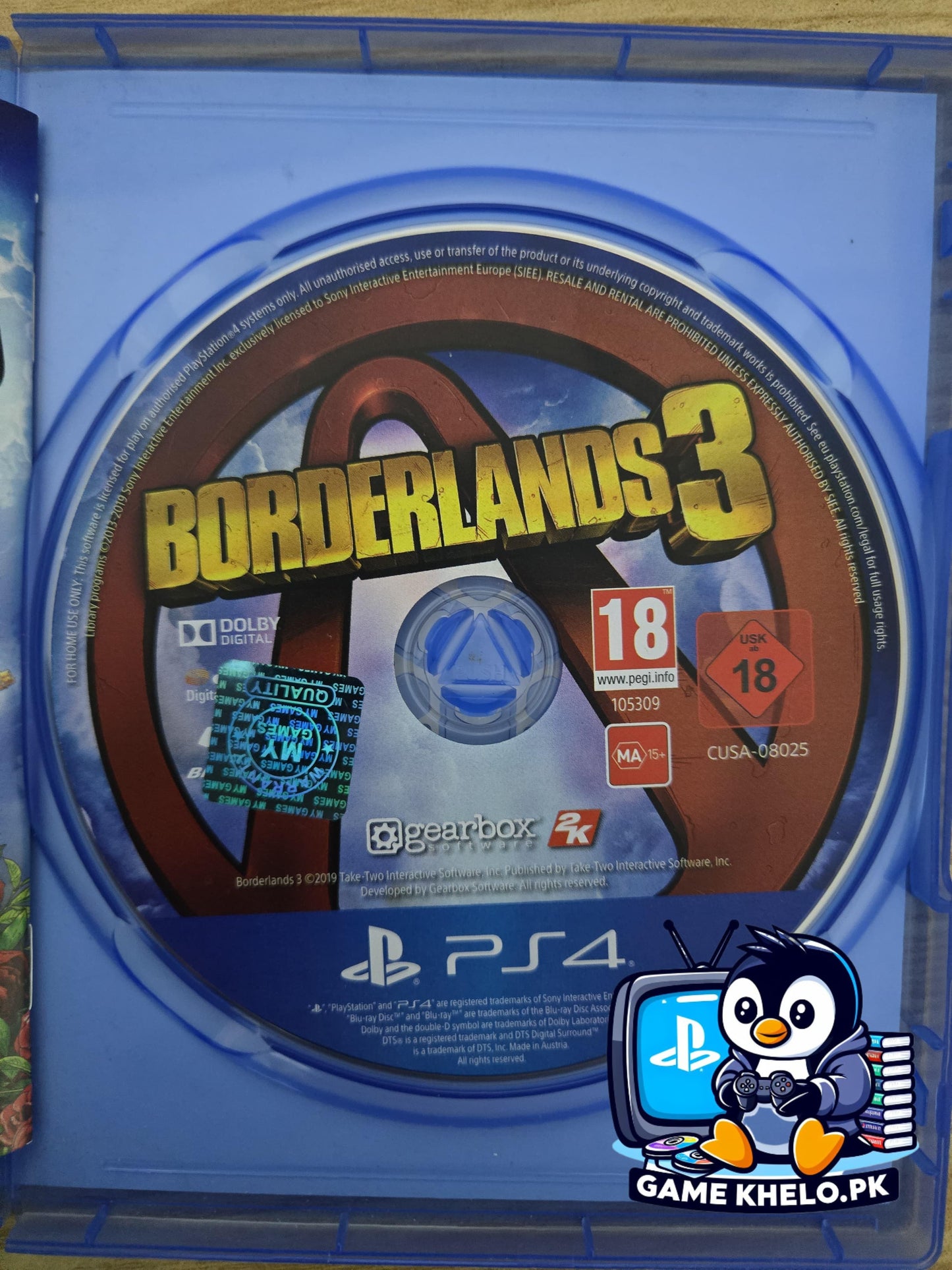 Used PlayStation 4 Borderlands 3 disc with 3-day warranty from GameKhelo