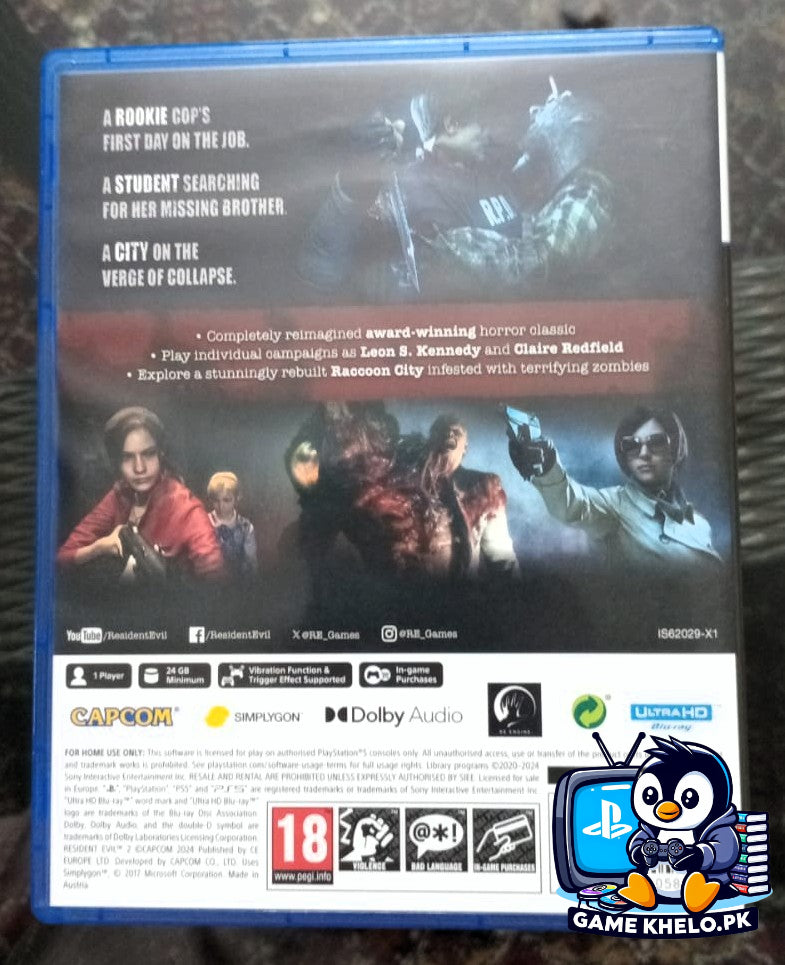 Used Resident Evil 2 disc – PS5 version with home delivery in Pakistan 3