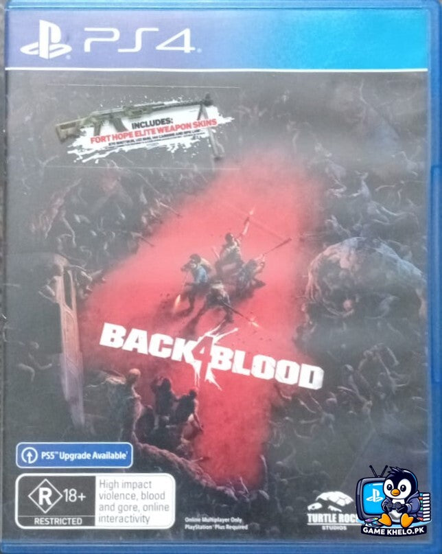 "Back 4 Blood PS4 game disc and case - Used PlayStation game available at GameKhelo Islamabad Pakistan"4