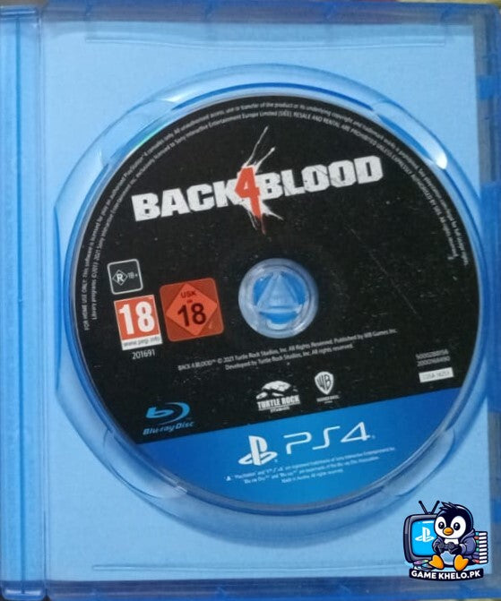 "Back 4 Blood PS4 game disc and case - Used PlayStation game available at GameKhelo Islamabad Pakistan"5