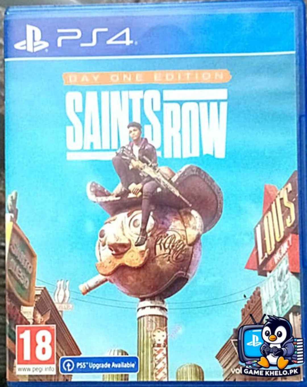 "Saints Row PS4 Day One Edition game disc and case - Used PlayStation game available at GameKhelo Islamabad Pakistan"4
