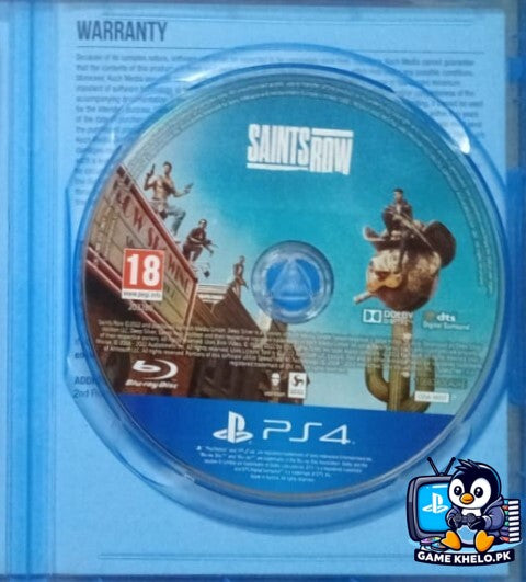 "Saints Row PS4 Day One Edition game disc and case - Used PlayStation game available at GameKhelo Islamabad Pakistan"5