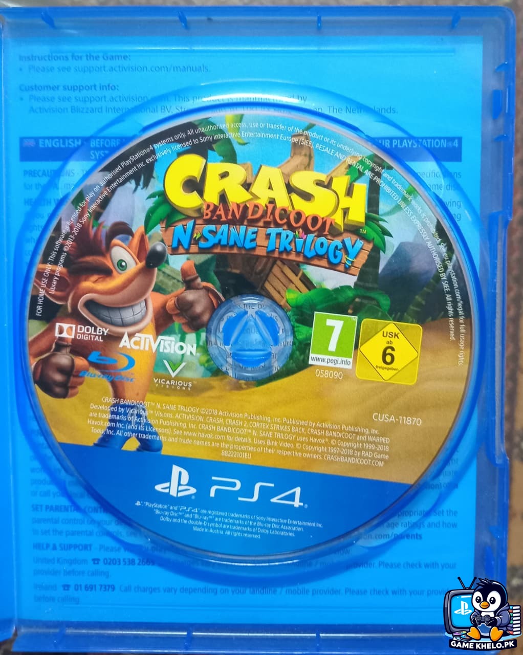 Crash Bandicoot N Sane Trilogy PS4