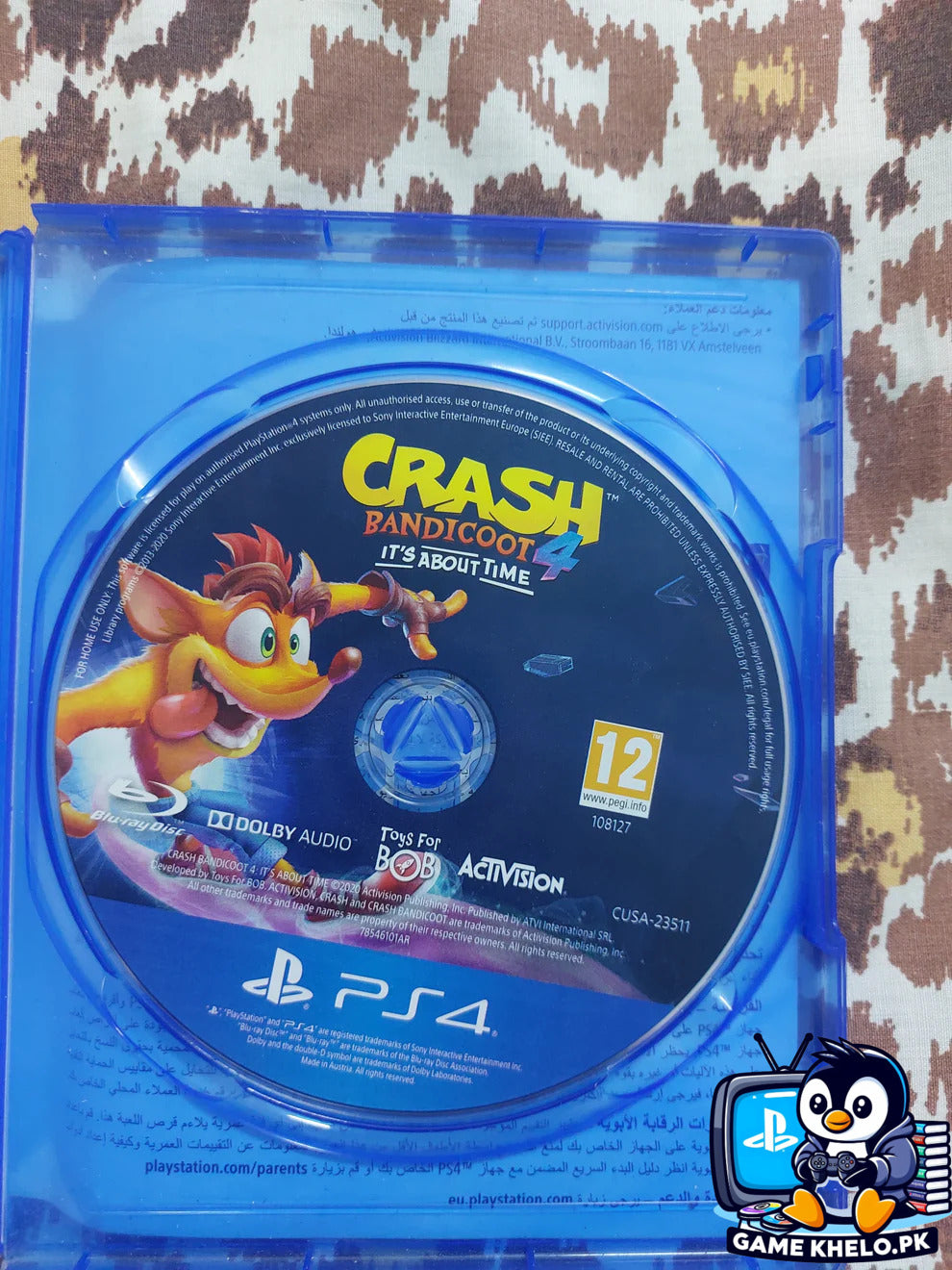 Crash Bandicoot 4: It's About Time PS4 Disc Closeup - Game Khelo Pakistan