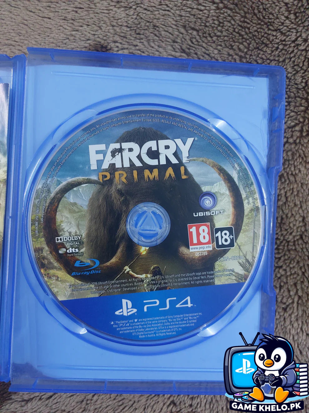 Far Cry Primal PS4 Disc Closeup - Game Khelo Islamabad