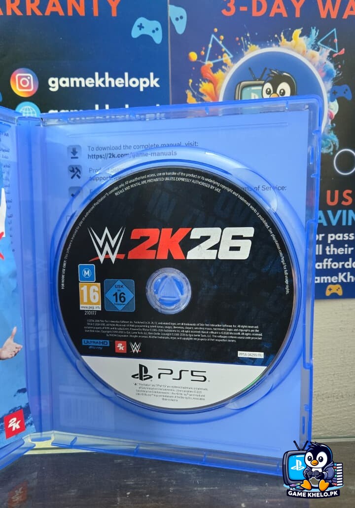 WWE 2K26 PS5 game disc — used, verified working condition
