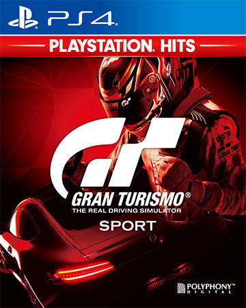 Gran Turismo Sport PS4 game cover featuring racing car