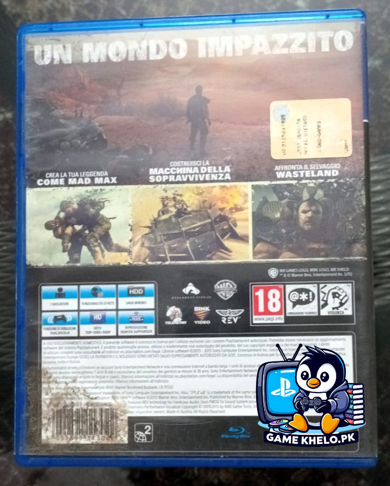 Mad Max PlayStation 4 game disc - used PS4 game in excellent condition with 3 day warranty from GameKhelo Pakistan 3