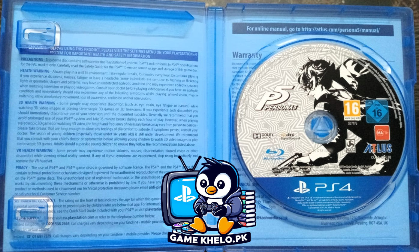 Persona 5 PlayStation 4 physical game case - Used PS4 game with 3 day warranty from GameKhelo Pakistan 4