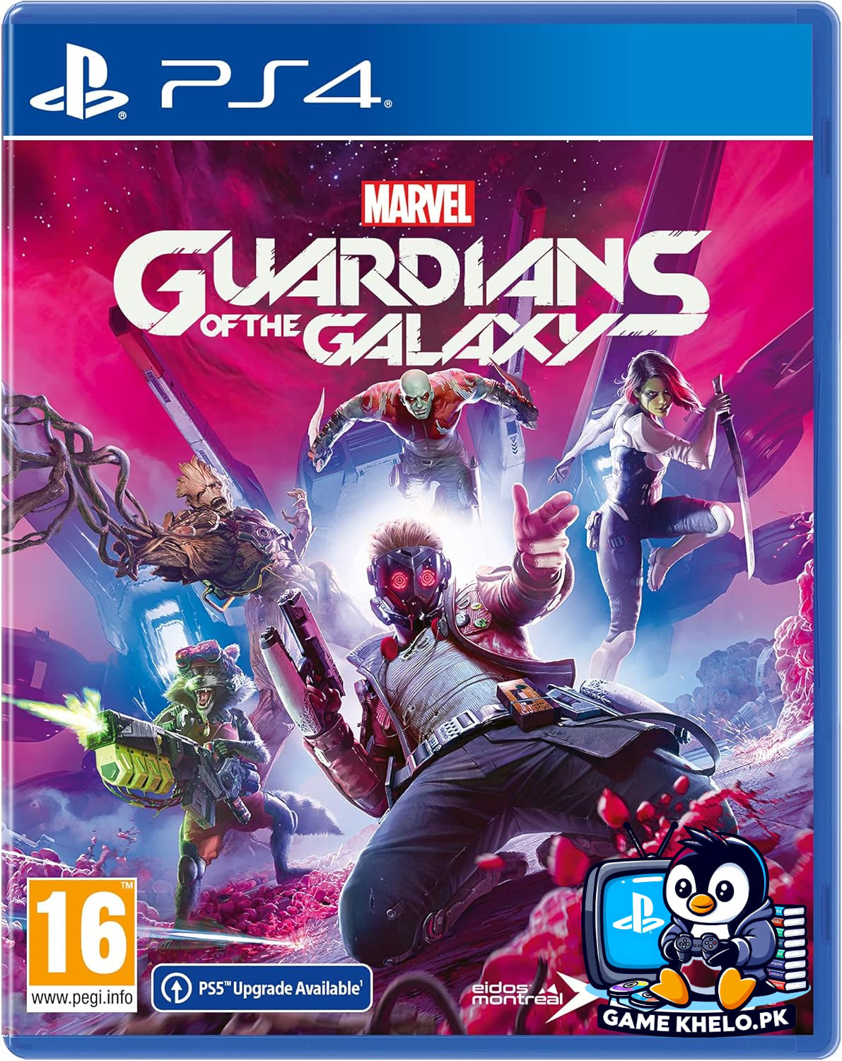 Pre-owned Marvel's Guardians of the Galaxy PS4 game disc in excellent condition - 3-day warranty included