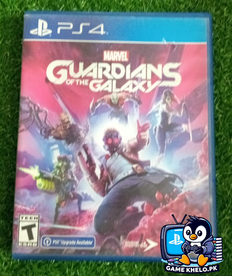 Pre-owned Marvel's Guardians of the Galaxy PS4 game disc in excellent condition - 3-day warranty included