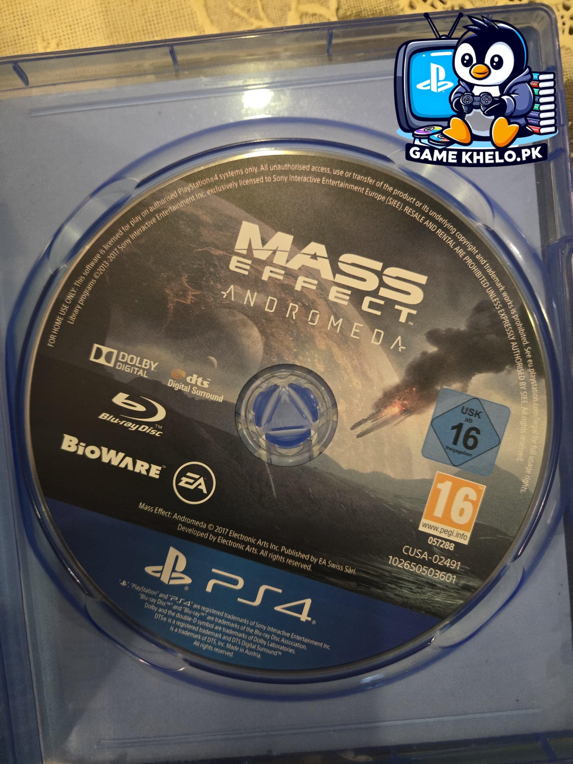 "Pre-owned Mass Effect Andromeda combat scene on PS4 - Quality used games from GameKhelo Pakistan"

