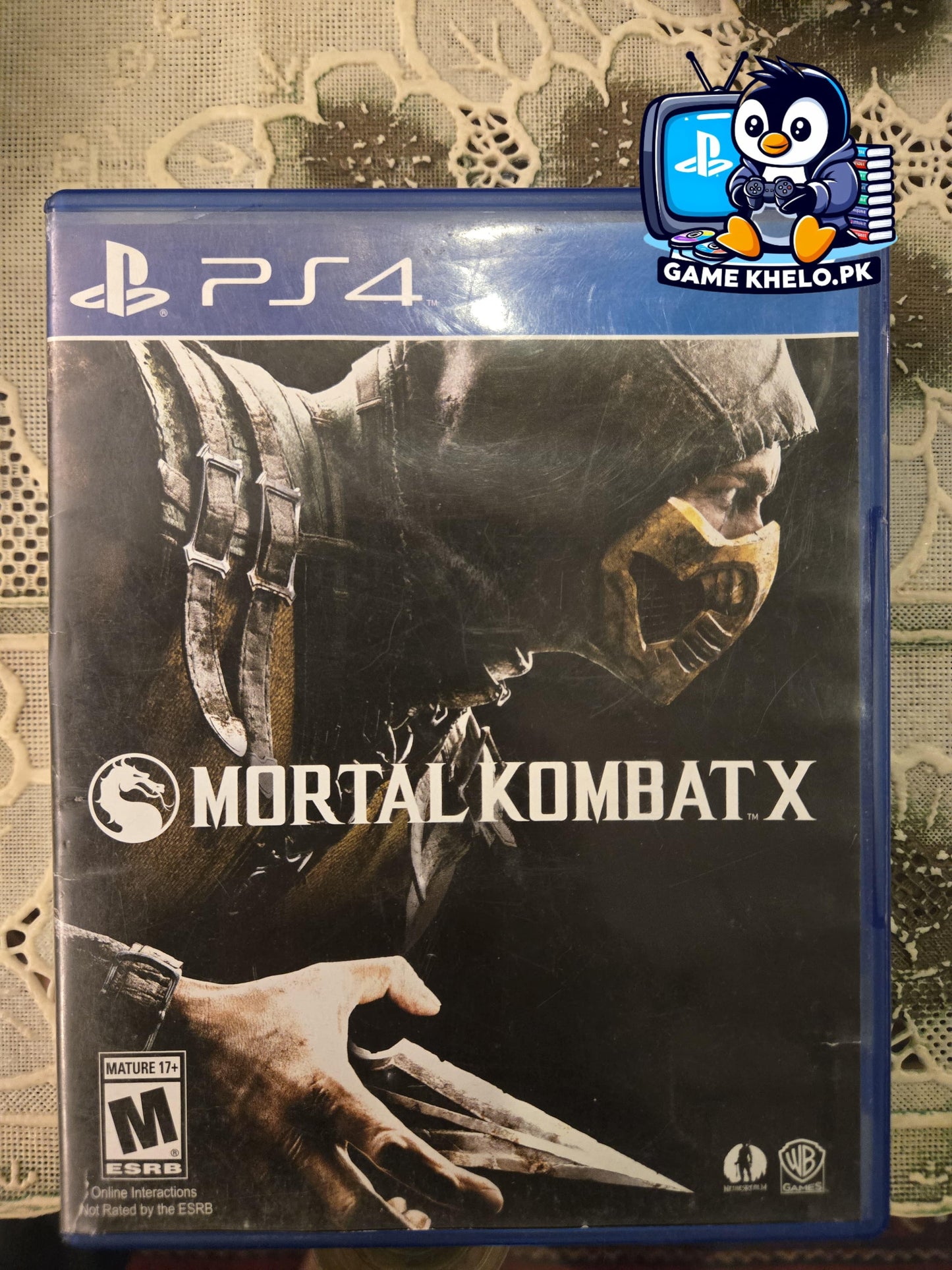 Pre-owned Mortal Kombat X PlayStation 4 disc in excellent condition from GameKhelo