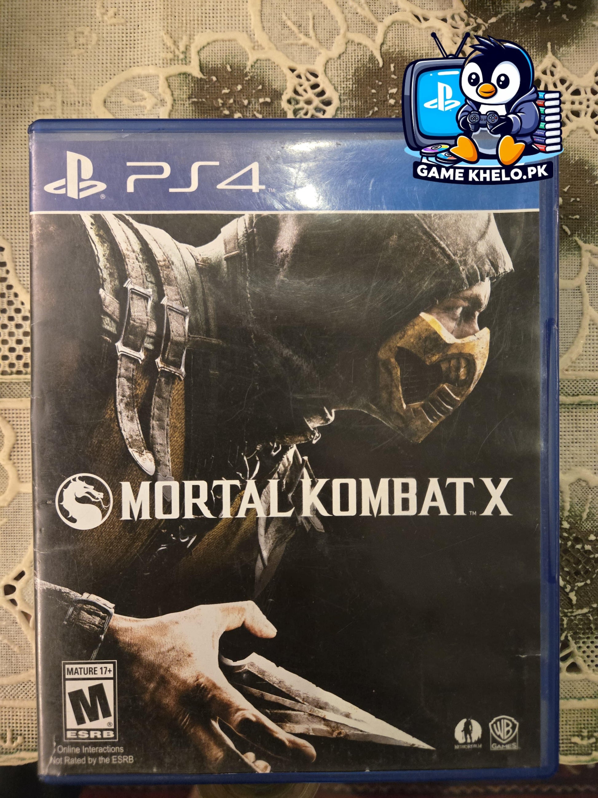 Pre-owned Mortal Kombat X PlayStation 4 disc in excellent condition from GameKhelo