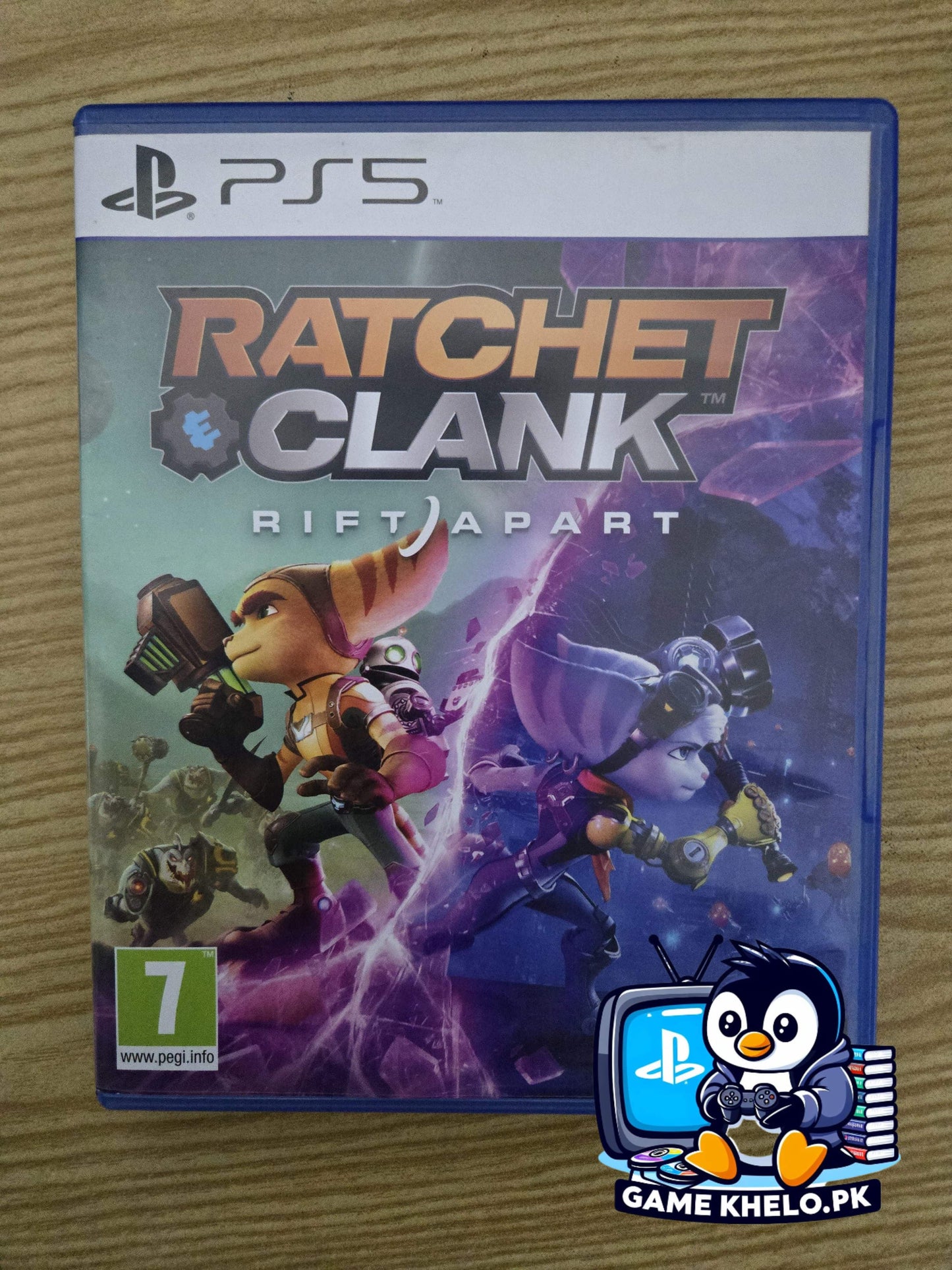 "Pre-owned Ratchet & Clank PS5 disc with 3-day warranty from GameKhelo"
