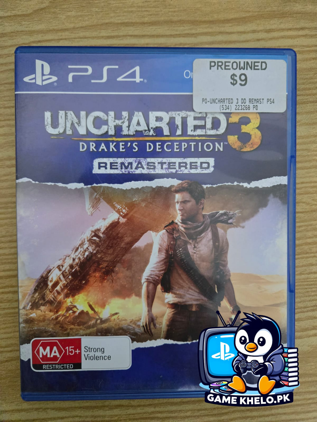 "Uncharted 3 PS4 game disc - Used PlayStation game in excellent condition from GameKhelo"

