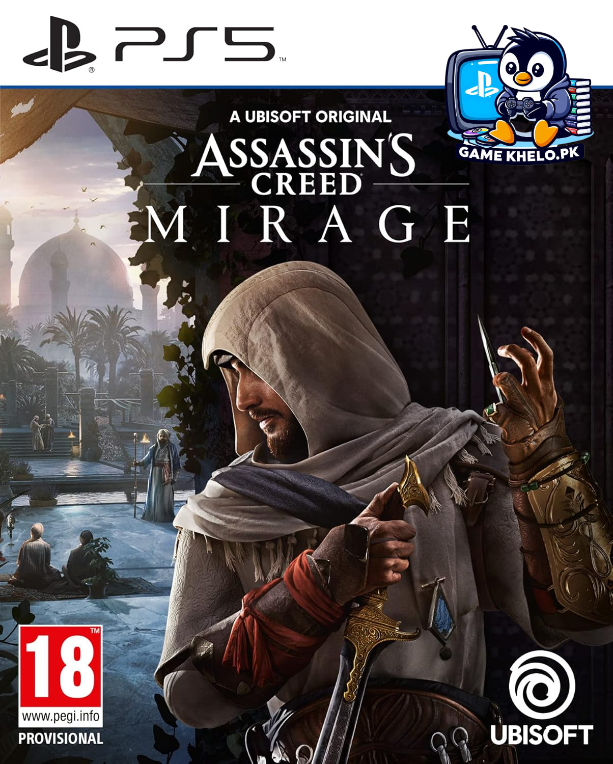 "Used Assassin's Creed Mirage PS5 game available for home delivery across Pakistan from GameKhelo"
