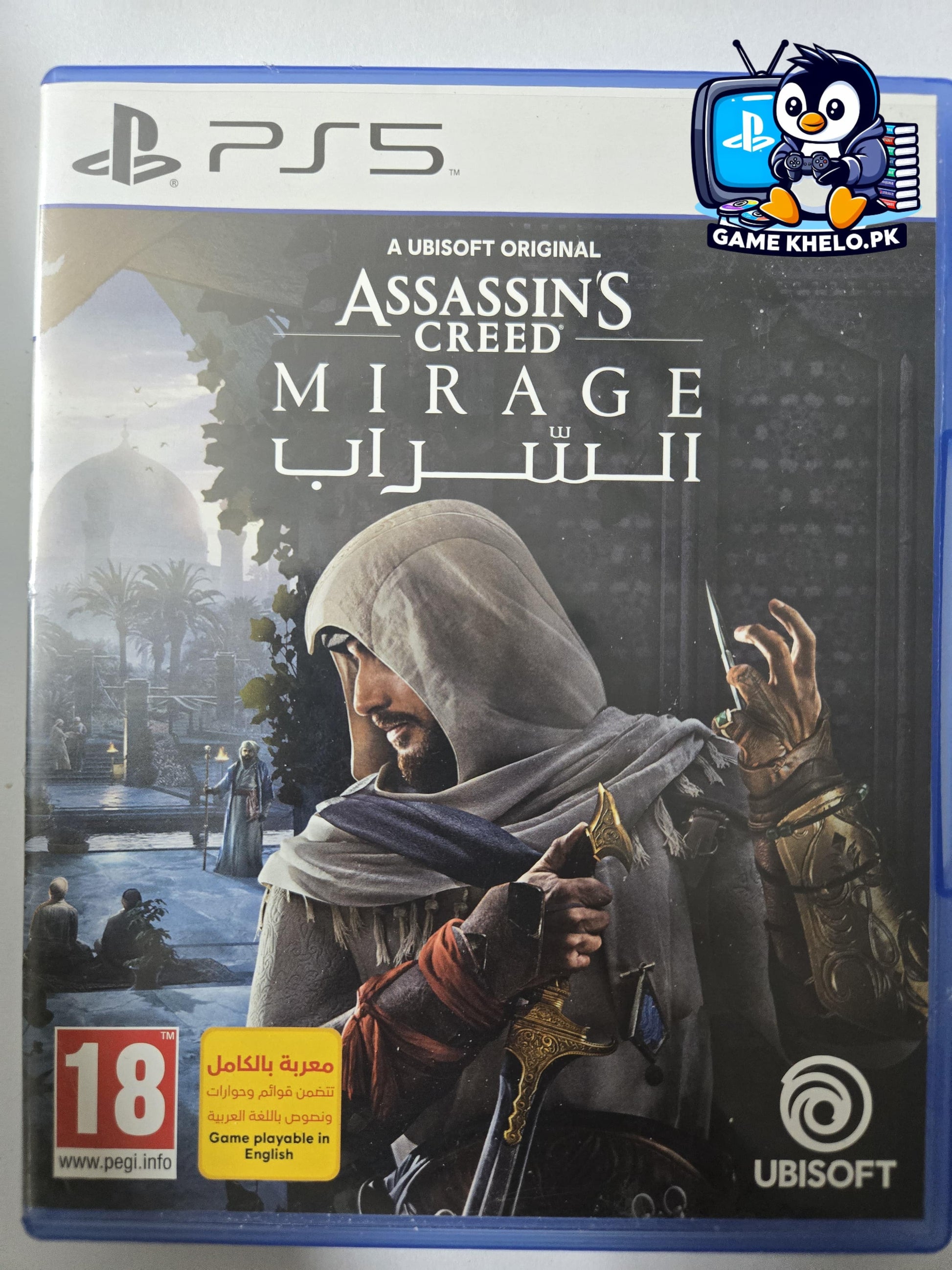 "Used Assassin's Creed Mirage PS5 game available for home delivery across Pakistan from GameKhelo"
