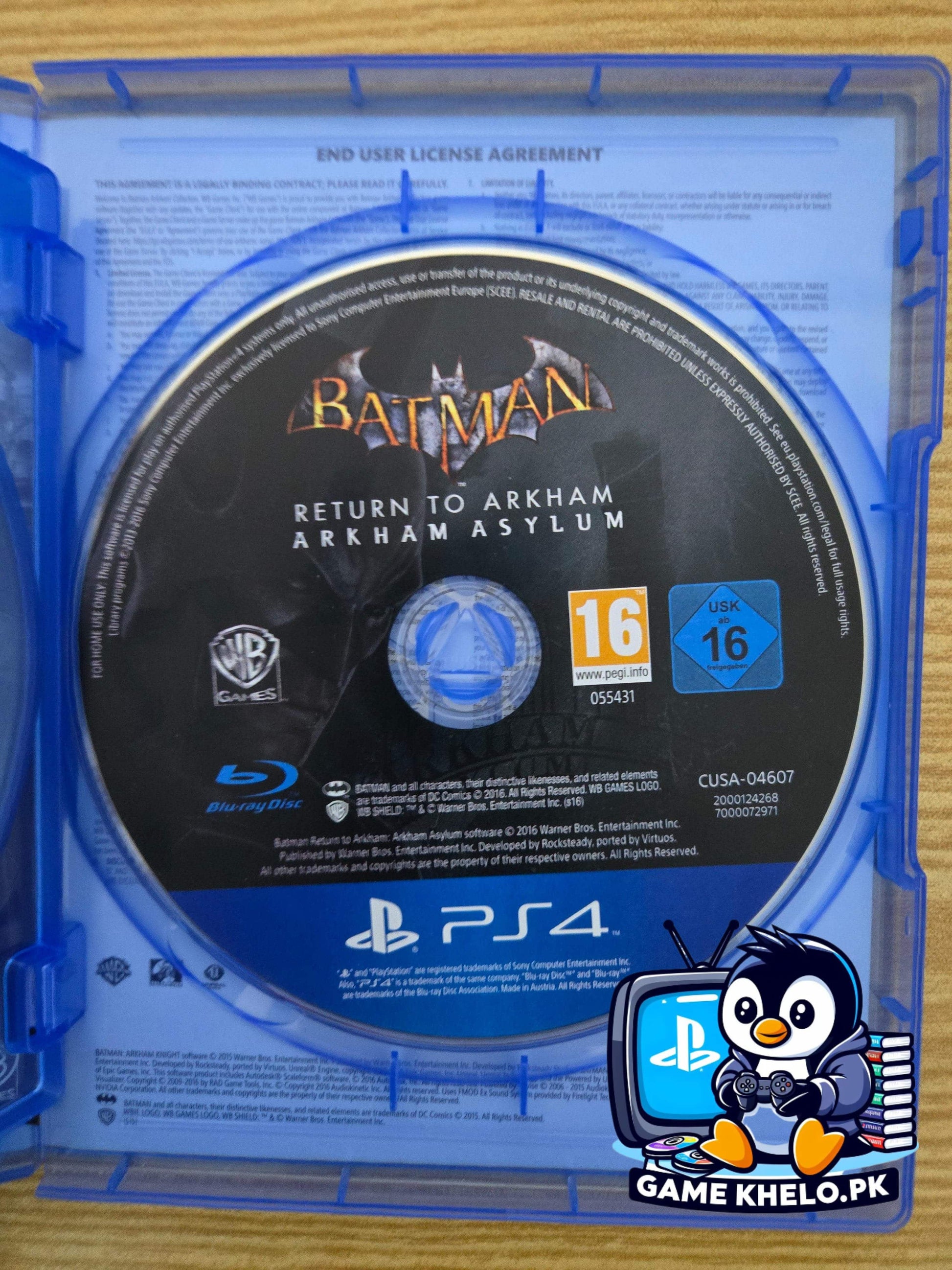 Used Batman Arkham Collection for PS4 featuring all three Arkham games by Rocksteady - available at GameKhelo Pakistan