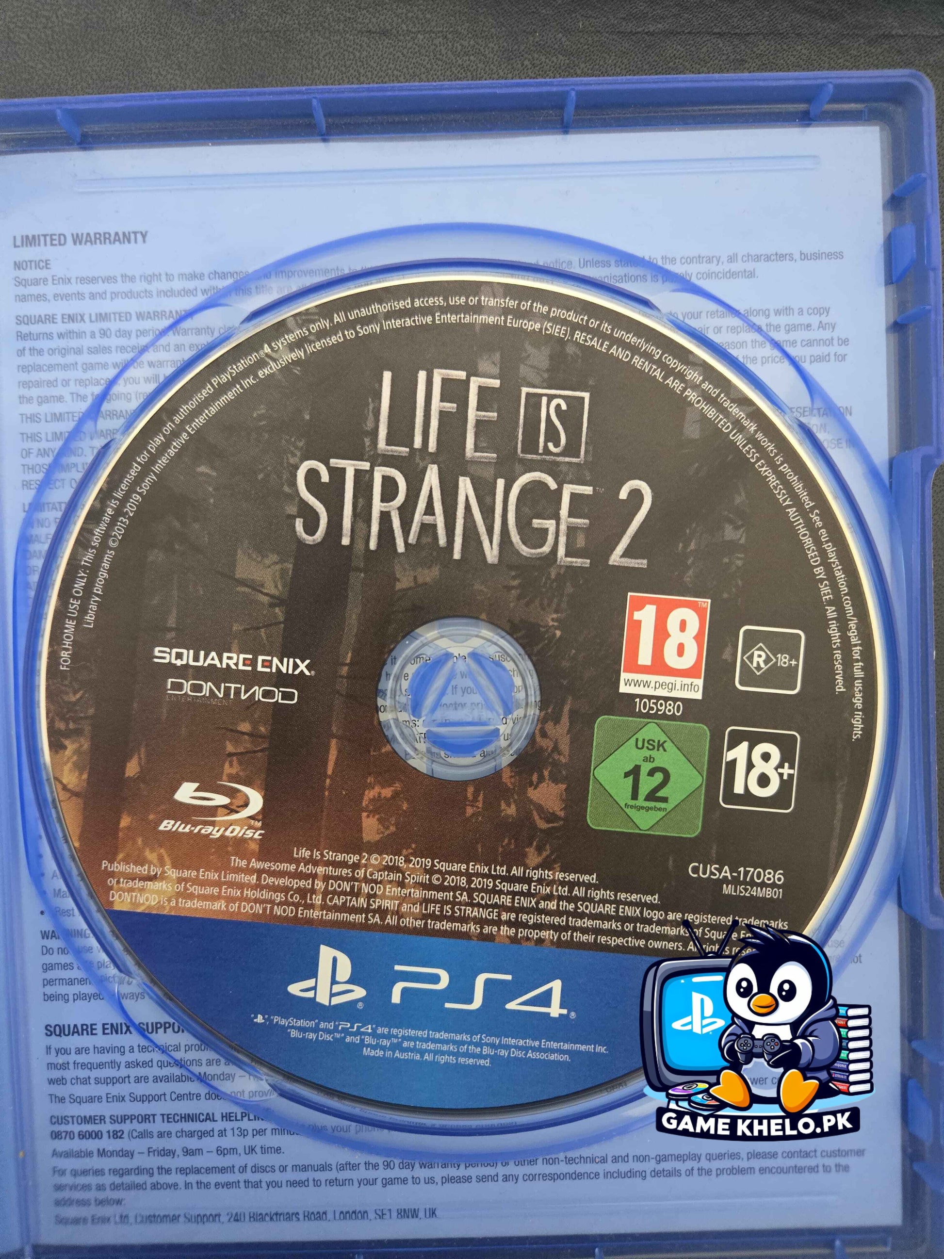 Used Life is Strange 2 Complete Edition PS4 game case in excellent condition from GameKhelo Pakistan