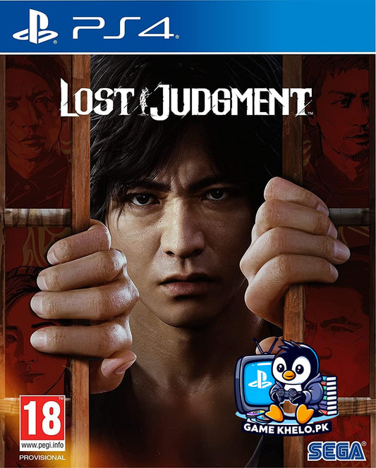 Used Lost Judgment PlayStation 4 game case with 3-day warranty from GameKhelo Pakistan showing Takayuki Yagami using martial arts abilities
