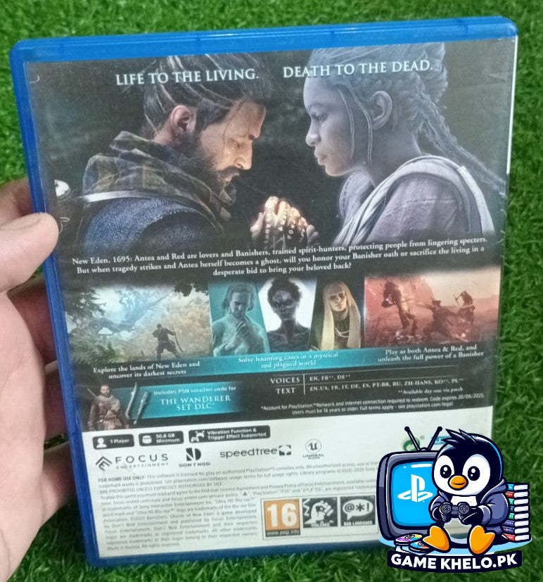Used PS5 copy of Banishers: Ghosts of New Eden in excellent condition with original case - tested and guaranteed by GameKhelo Pakistan
