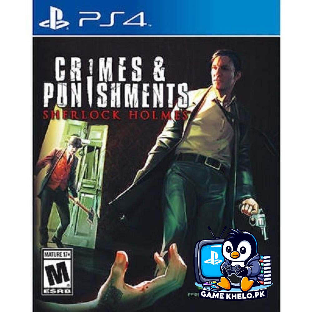 Used PlayStation 4 disc of Sherlock Holmes Crimes & Punishments in excellent condition - GameKhelo