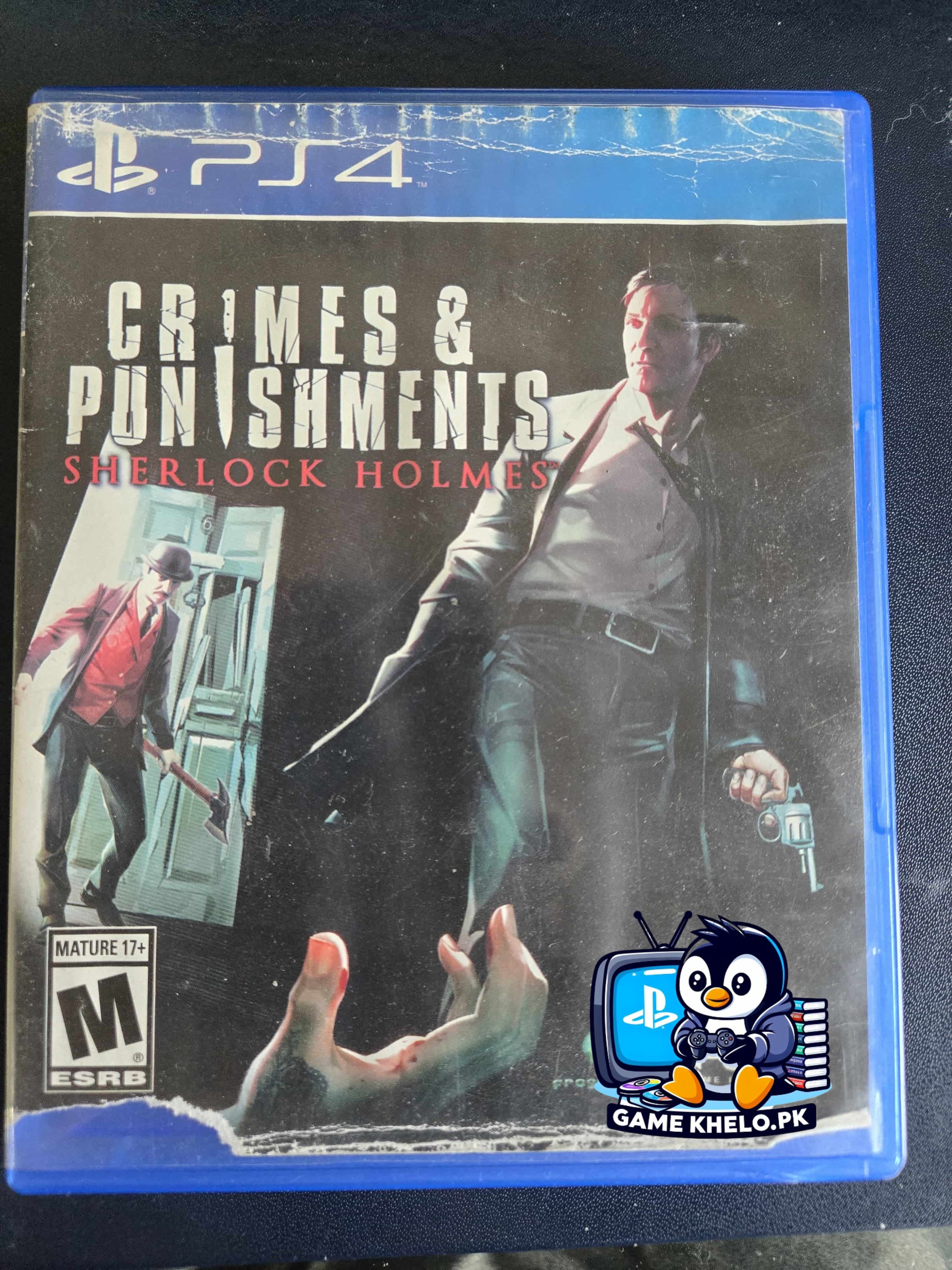 Used PlayStation 4 disc of Sherlock Holmes Crimes & Punishments in excellent condition - GameKhelo