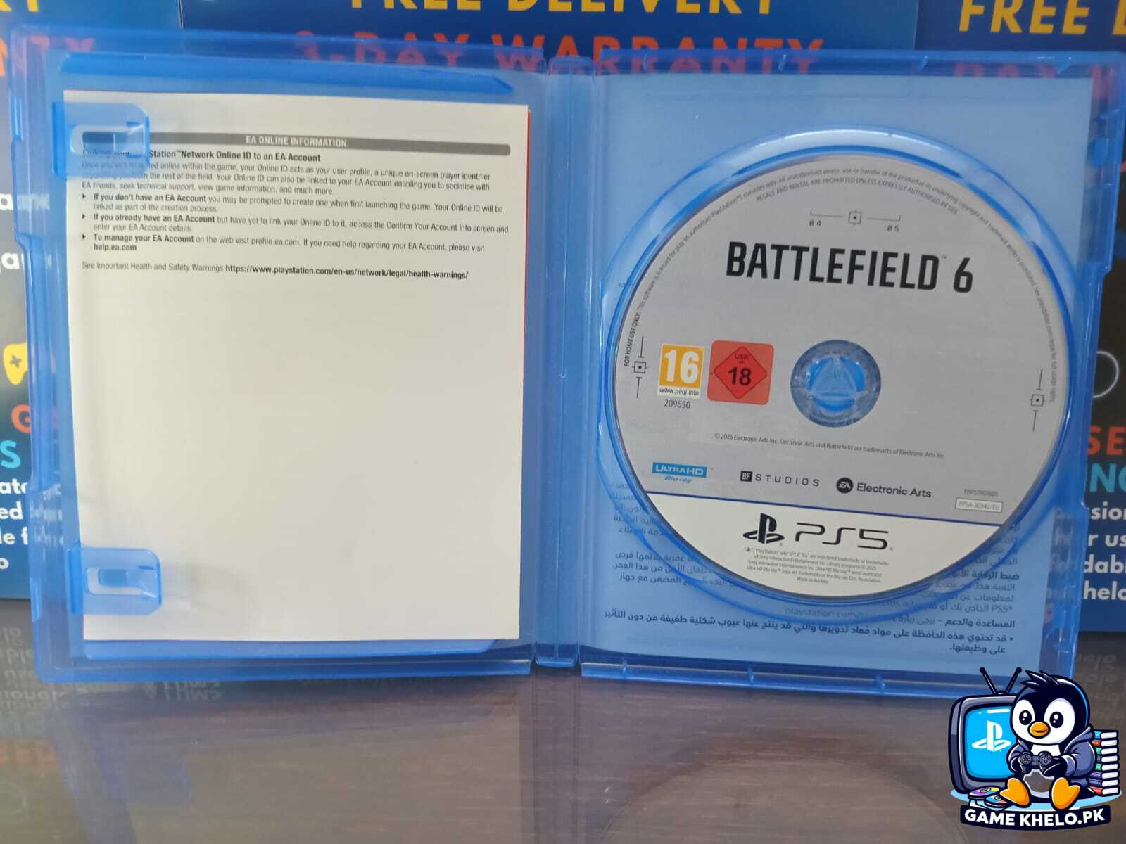 Battlefield 6 PlayStation 5 disc front view