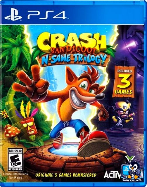 "Crash Bandicoot N Sane Trilogy PS4 Used PlayStation game available at GameKhelo Islamabad Pakistan"