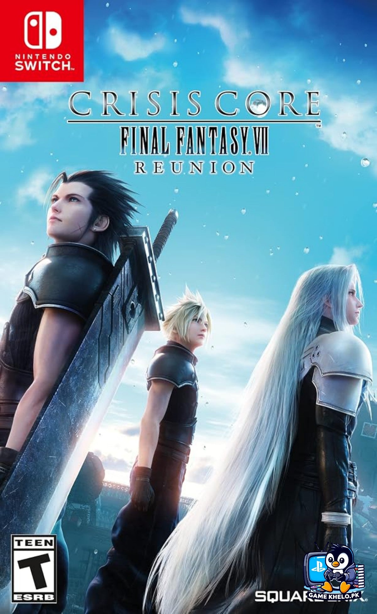 Crisis Core Final Fantasy VII Reunion Nintendo Switch box art – GameKhelo Pakistan