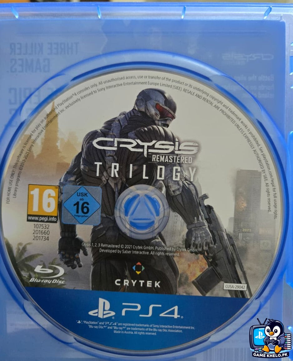 Crysis Remastered Trilogy PS4 Used PlayStation game available at GameKhelo Islamabad Pakistan"5