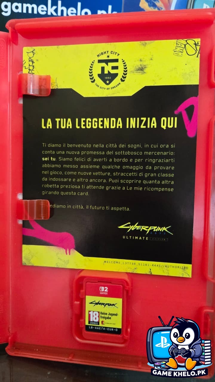 Cyberpunk 2077 Nintendo Switch 2 physical game card