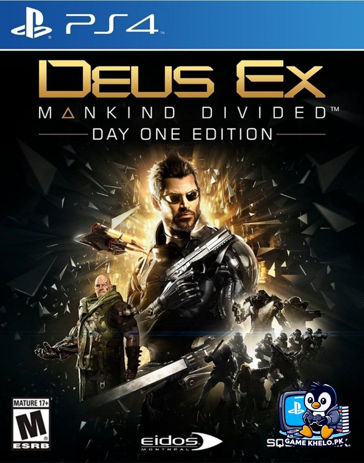 Pre-owned Deus Ex: Mankind Divided PS4 game case on GameKhelo Pakistan