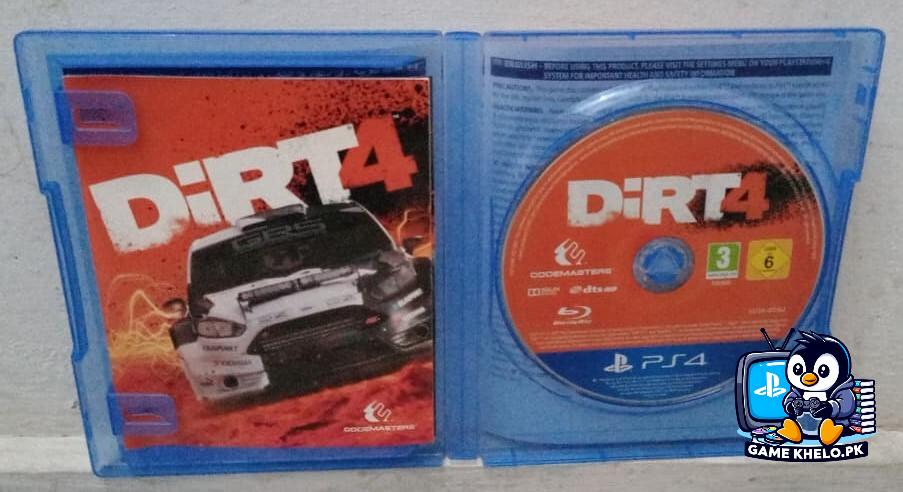 DiRT 4 PS4 game disc close-up – tested and verified – Gamekhelo