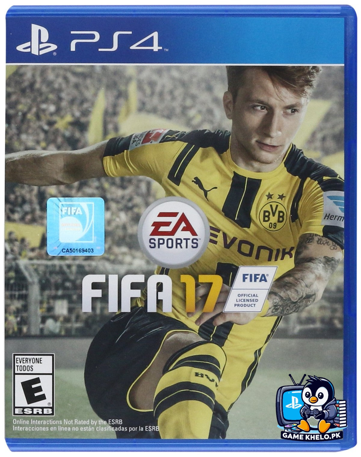 Pre-owned FIFA 17 PS4 game case on GameKhelo Pakistan