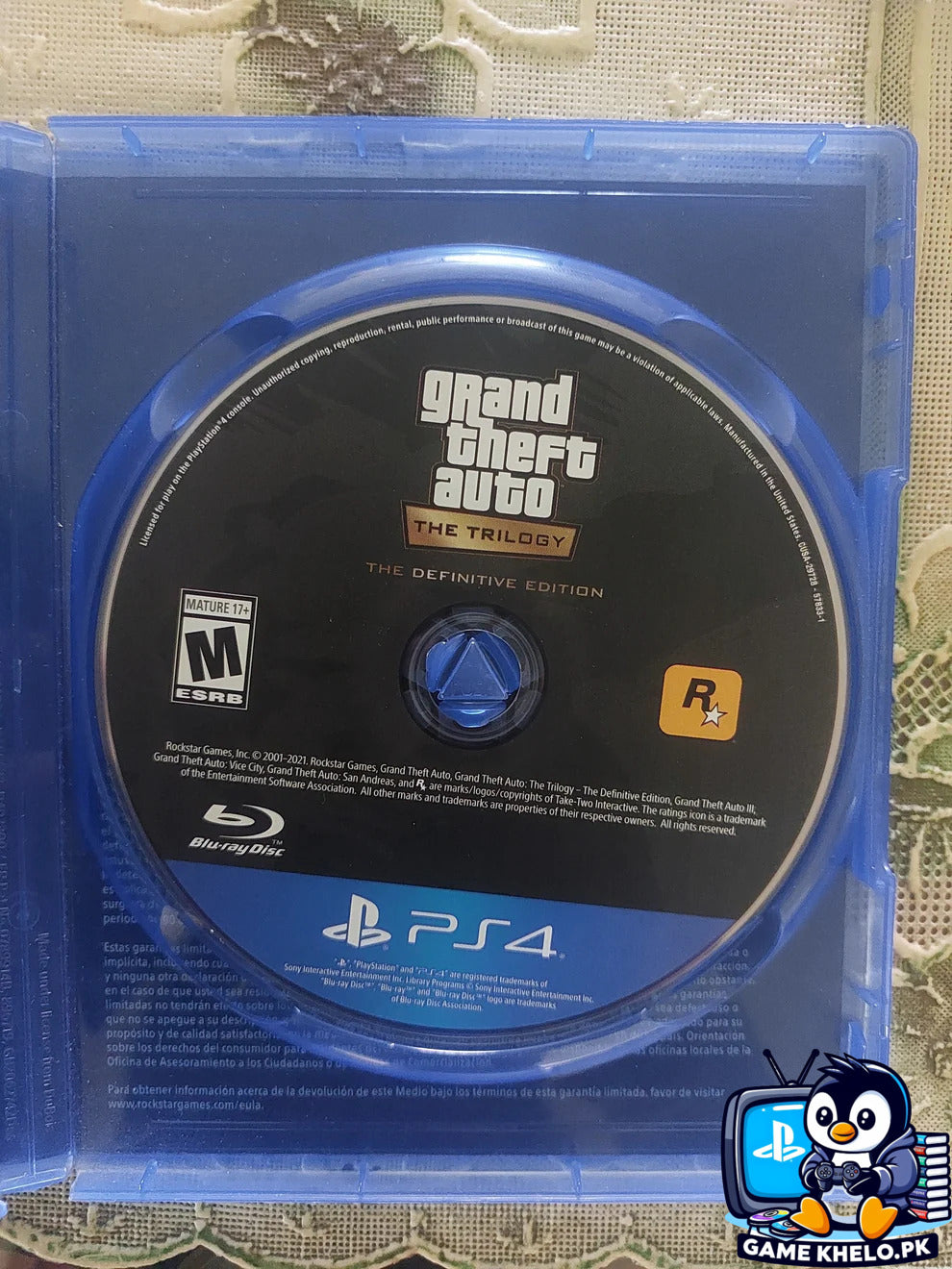 Grand Theft Auto: Trilogy - The Definitive Edition (GTA Trilogy) Disc Closeup - Game Khelo Pakistan