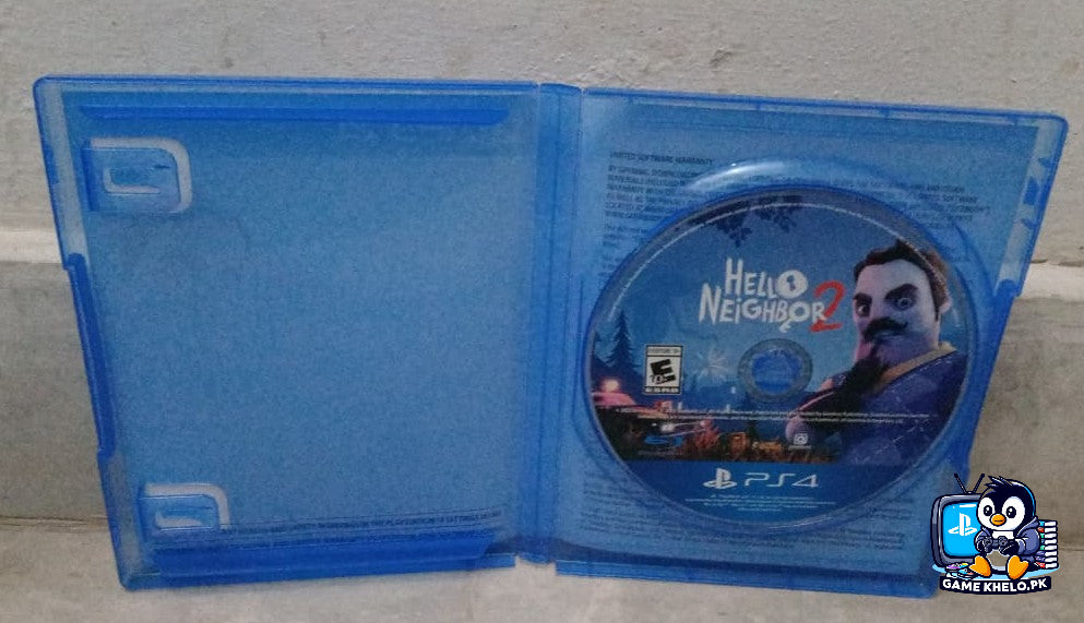 Hello Neighbor 2 PS4 game disc close-up – tested and verified – Gamekhelo