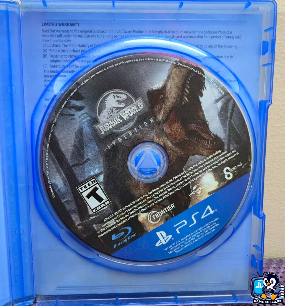 "Jurassic World Evolution PS4 Used PlayStation game available at GameKhelo Islamabad Pakistan"4